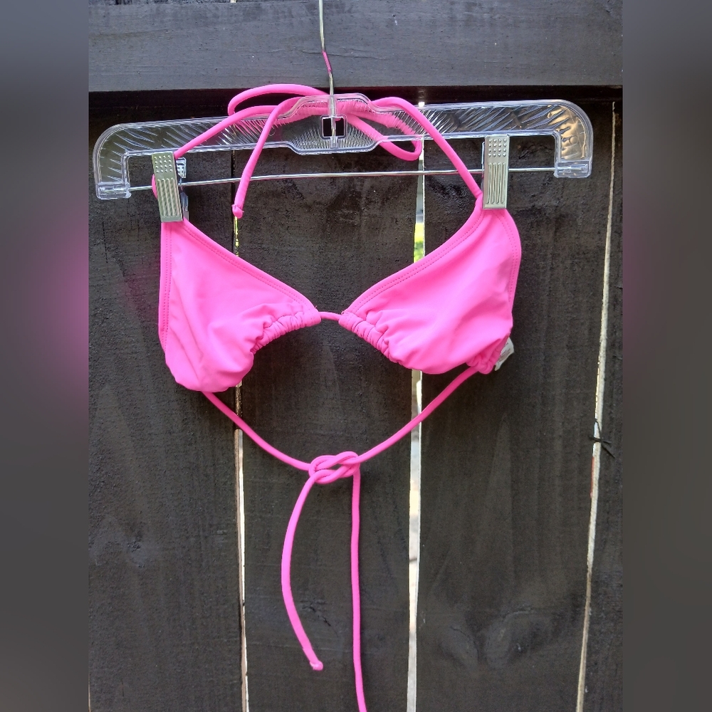 🌞 OP String Unlined Pink Bikini Top 🩷 Size Small 🩷 Preloved